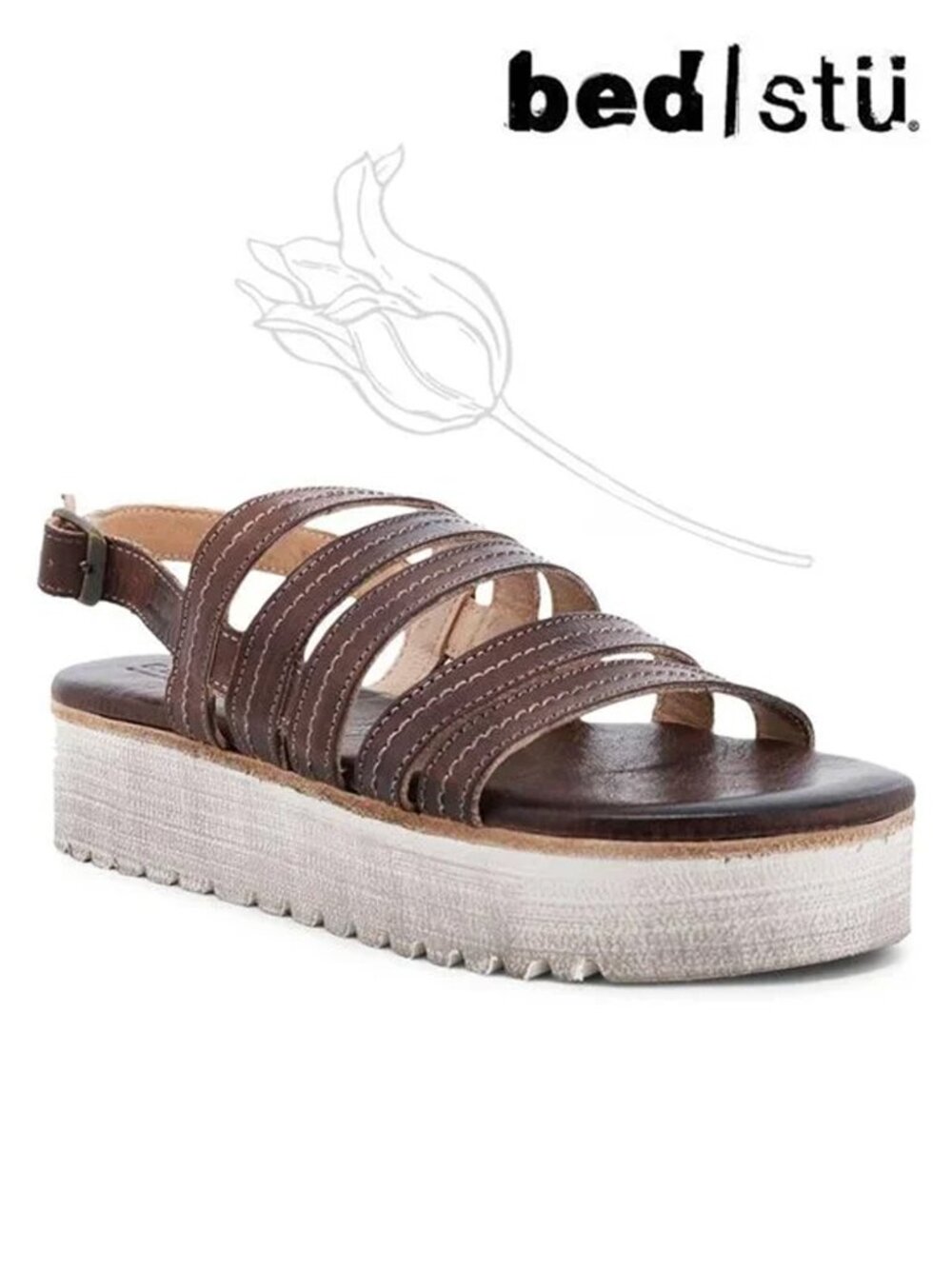 BED STU Ensley Strappy Singback Platform Sandal 9M